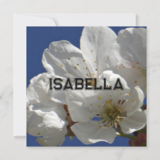 Niedliche weiße Blume Faltkarte