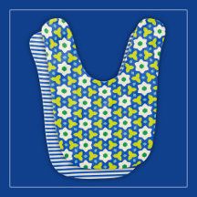 Niedliche weiße Blume und Limone Mod Royal Blue Fl