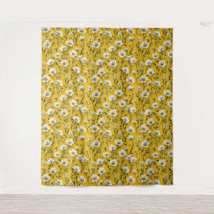 Niedliche weiße Blume Wandteppich