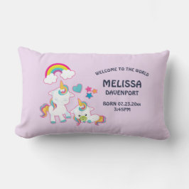 Niedliche weiße Hörner Magical Mama & Baby Birth Lendenkissen