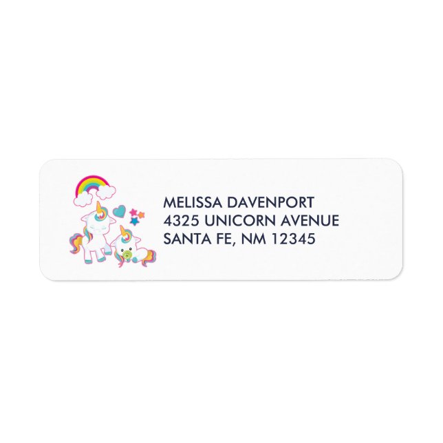 Niedliche weiße Hörner Magische Mama & Baby (Vorne)