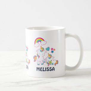 Niedliche weiße Hörner Magische Mama & Baby Kaffeetasse