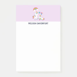 Niedliche weiße Hörner Magische Mama & Baby Post-it Klebezettel