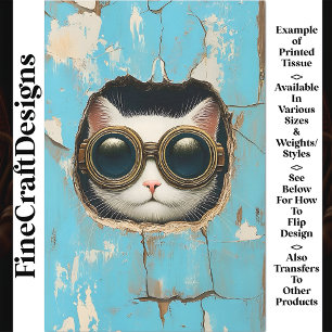 Niedliche weiße Katze Kätzchen Verstecken von Peek Seidenpapier