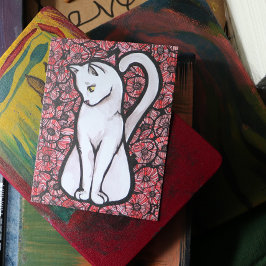 Niedliche weiße Katze Postkarte