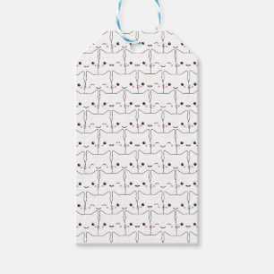 Niedliche weiße Katzen Geschenkanhänger