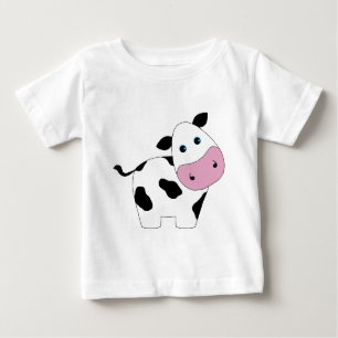 Niedliche weiße Kuh Baby T-shirt