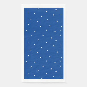 Niedliche weiße Polka-Punkte mit blauem Hintergrun Serviette