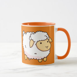 Niedliche weiße Schafbilder für Ihr Kind Tasse