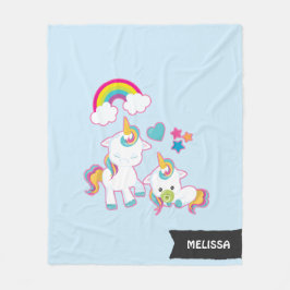 Niedliche weiße Schlösser Magische Mutter & Baby Fleecedecke