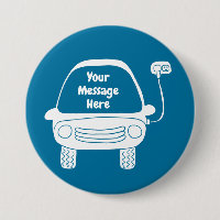 Niedliche, weiße und blaue elektrische Autos