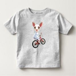 Niedliche, weiße Ziege auf dem Fahrrad Kleinkind T-shirt