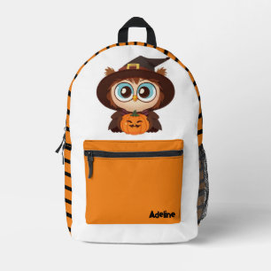 Niedliche/weißliche Halloween-/Herbstkeule Bedruckter Rucksack