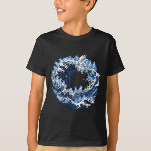 Niedliche Welle blauer Katzen für Kamala 2 T-Shirt