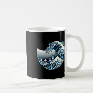 Niedliche Welle blauer Katzen für Kamala Funny Kaffeetasse
