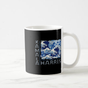 Niedliche Welle blauer Katzen für Kamala Harris Fu Kaffeetasse