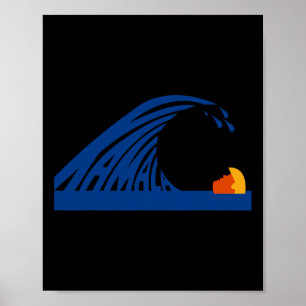 Niedliche Welle der Blauen Welle Kamala für Kamala Poster