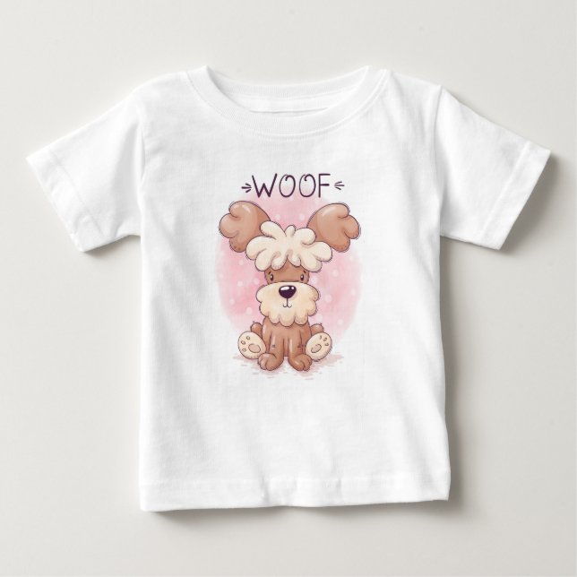 Niedliche Welpe Baby T-shirt (Vorderseite)