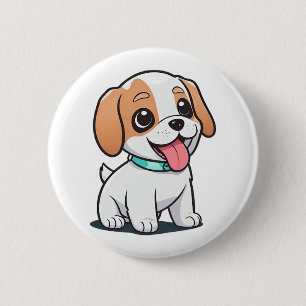 Niedliche Welpe Button