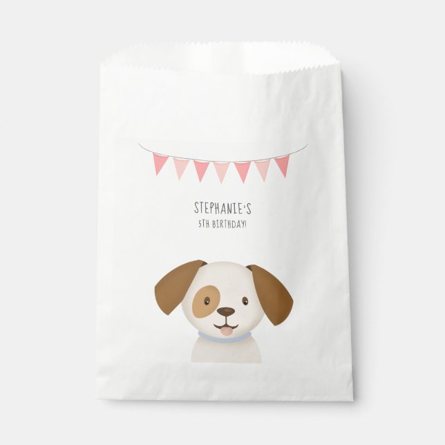 Niedliche Welpe Geschenktütchen (Vorderseite)