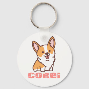 Niedliche Welpe Hund Mama Geschenk Pembroke Corgi Schlüsselanhänger