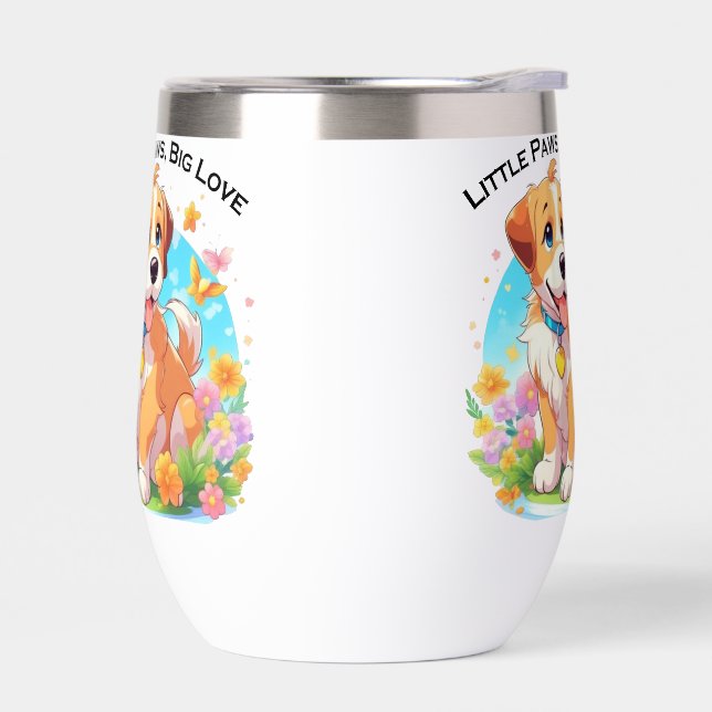 Niedliche Welpe Kleine Paws Big Liebe (Links)