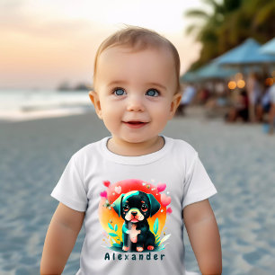 Niedliche Welpe-Liebe Baby T-shirt