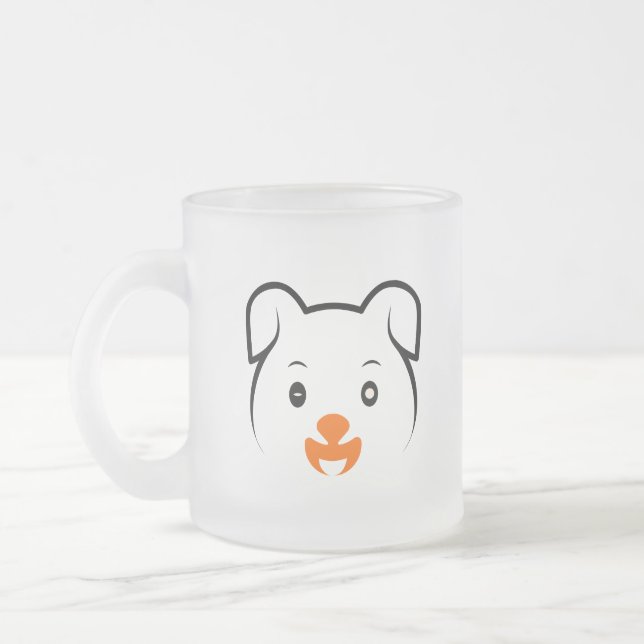 Niedliche Welpe Mattglastasse (Links)