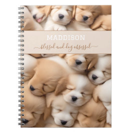 Niedliche Welpen Dog Lover Name Notebook Notizblock