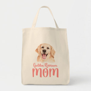 Niedliche Welpen-Hund-Mama Wasserfarbe Goldener Re Tragetasche