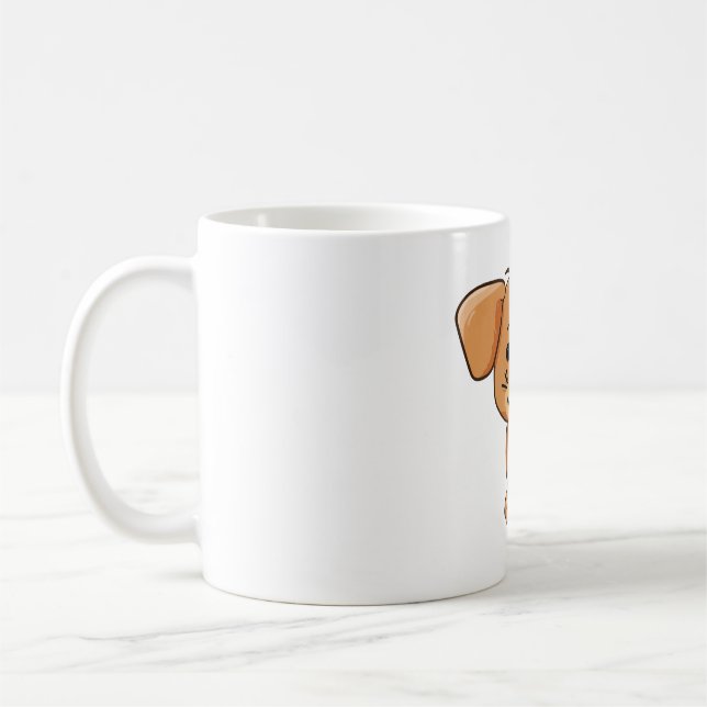Niedliche Welpen Niedlich Funny und Smart Hund Kaffeetasse (Links)