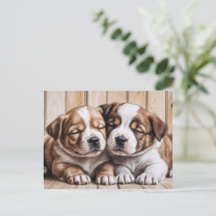 Niedliche Welpen Postkarte