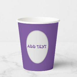 Niedliche Welpen und Blume Lila Thema Pappbecher