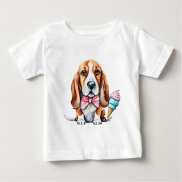 Niedliche Welpen und Früchte Baby T-shirt