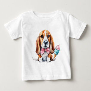Niedliche Welpen und Früchte Baby T-shirt