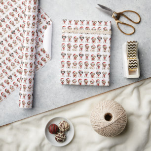 Niedliche Welpen Weihnachtswrapping Paper Geschenkpapier