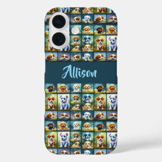 Niedliche Welpenkollektion, Babyhunde, personalisi iPhone 16 Hülle