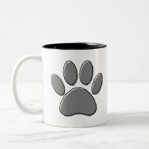 Niedliche Welpenpfanne Zeichnend Zweifarbige Tasse