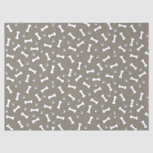 Niedliche Welpenpfeffer und Knochen Neuer Hund Geb Seidenpapier