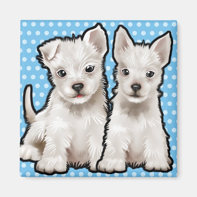 Niedliche Welpenzeichen im benutzerdefinierten For Magnet (Vorne)