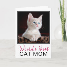 Niedliche Welt der besten Cat Mama Cat Foto Geburt Karte