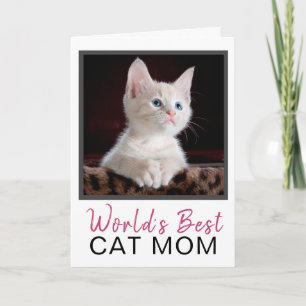 Niedliche Welt der besten Cat Mama Cat Foto Geburt Karte