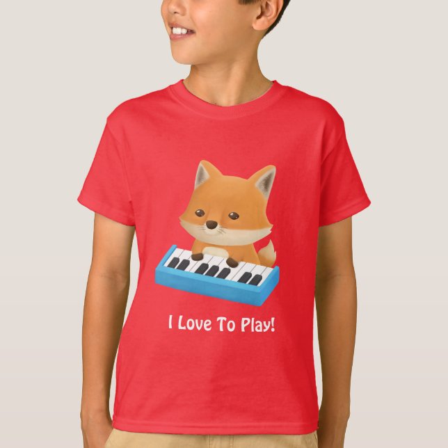 Niedliche wenig Liebe Fox I, Klavier-KinderT-Shirt T-Shirt (Vorderseite)