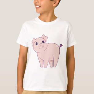 Niedliche wenig rosa Schwein-Kunst T-Shirt