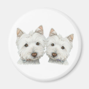 Niedliche Westie Hunde Magnet
