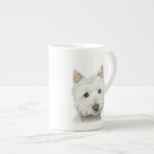 Niedliche Westie HundeTasse Prozellantasse
