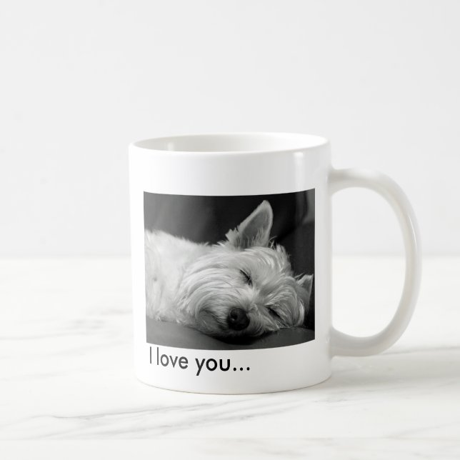 Niedliche Westie (Westhochland-Terrier) HundeTasse Kaffeetasse (Rechts)