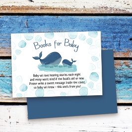 Niedliche Whale Baby Dusche Aquarellbücher für Kin Begleitkarte
