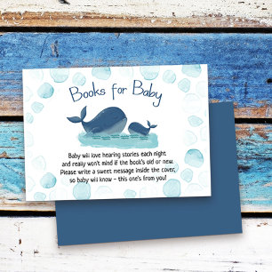 Niedliche Whale Baby Dusche Aquarellbücher für Kin Begleitkarte