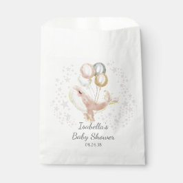 Niedliche Whale Baby Dusche in Rosa und Gold Geschenktütchen